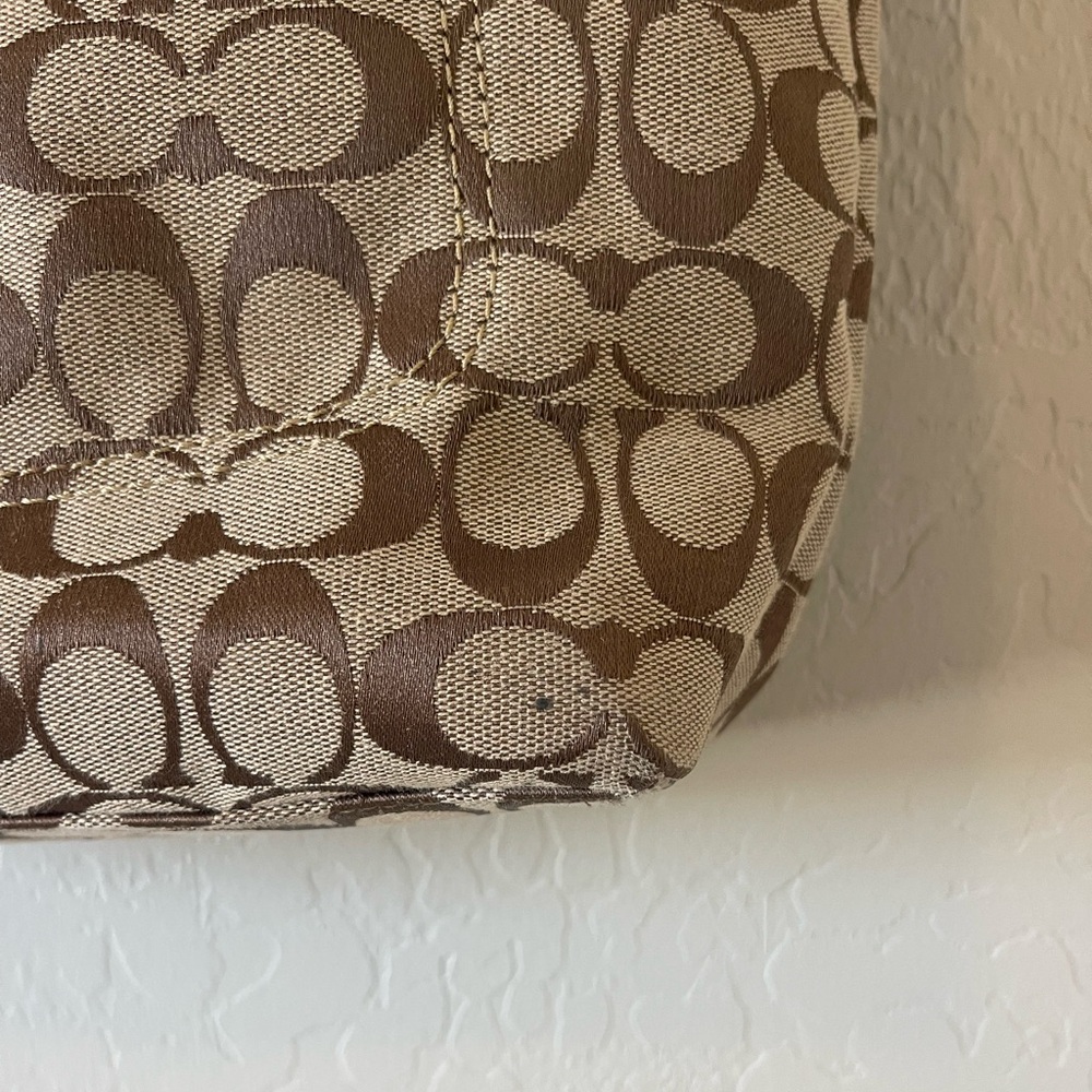 Coach Tan & Brown Signature Tote - F14698 - Picture 3 of 7